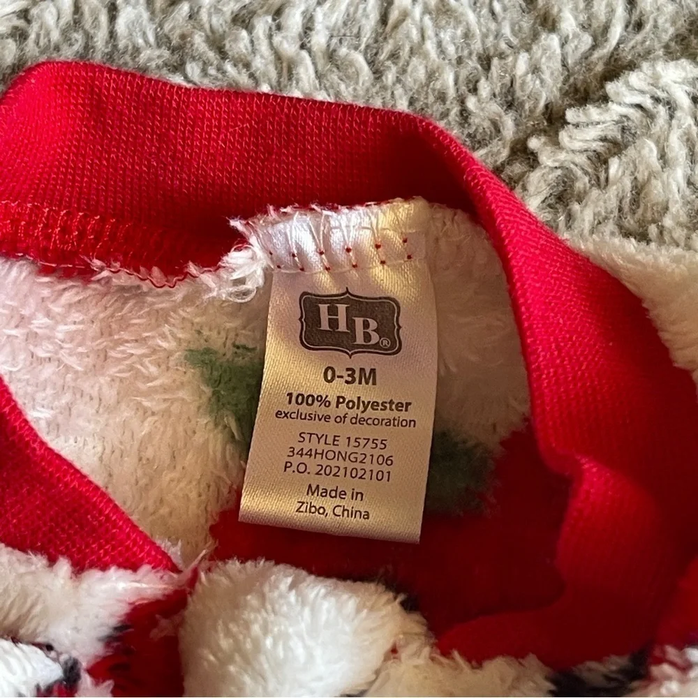 4 for 16$ Hudson Baby Christmas Truck Footie 0-3 months